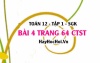 Bài 4 trang 64 Toán 12 tập 1 Chân trời sáng tạo
